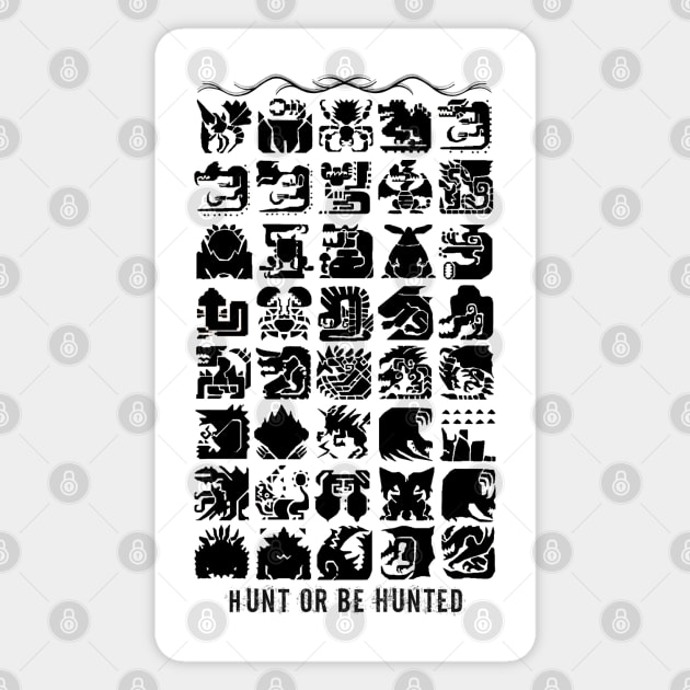 Monster Hunter - Hunt or be Hunted v2 Magnet by CursedRose